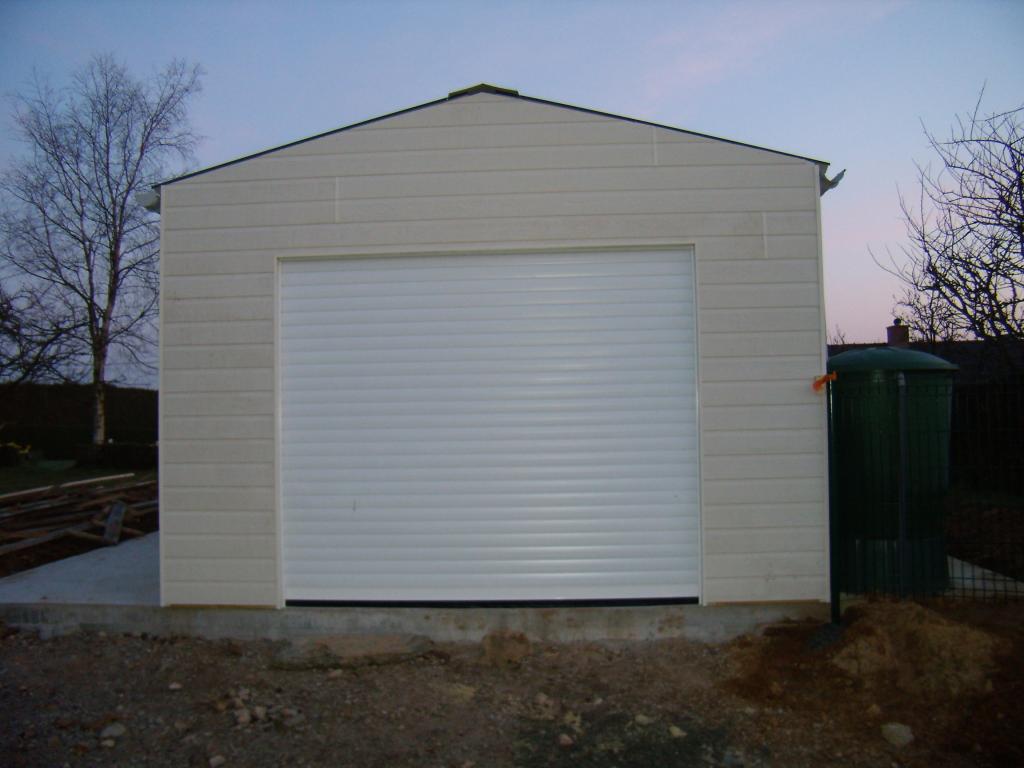 Porte de garage enroulable PVC Blanc